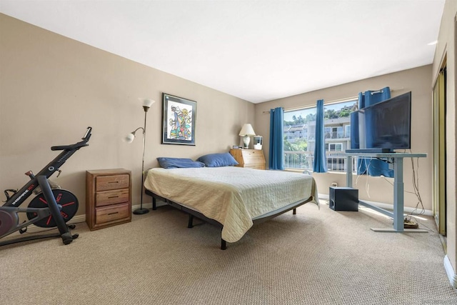 view of carpeted bedroom