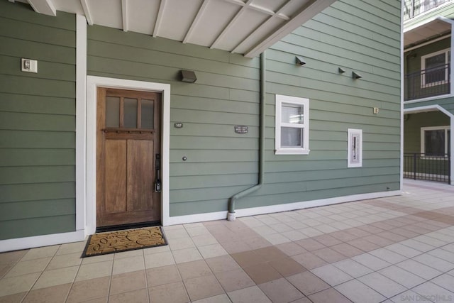 view of doorway to property