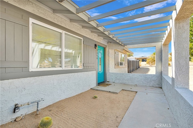 view of patio / terrace featuring a pergola