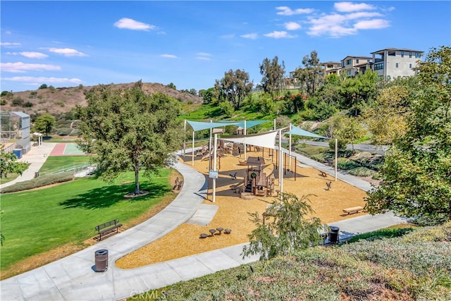 birds eye view of property