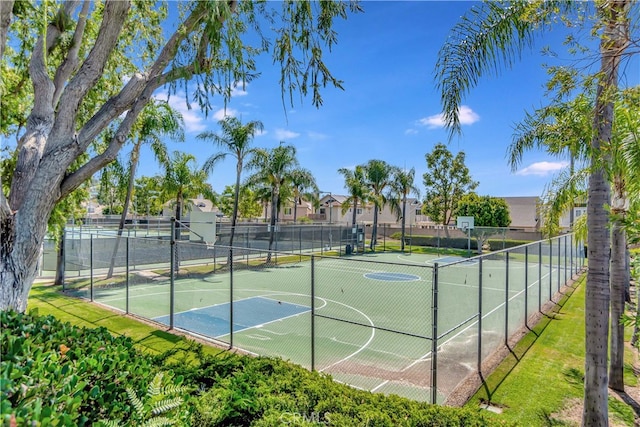 view of sport court featuring basketball court