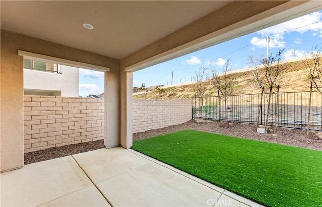 21239 W Wildflower Way, Chatsworth, CA 91311 - fenced backyard with a patio