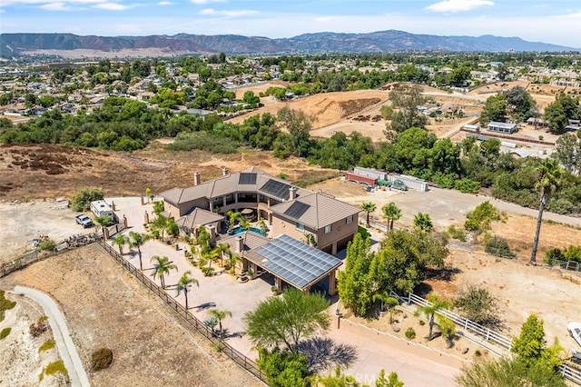 aerial view featuring a mountain view