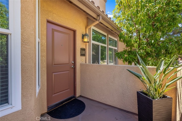 view of doorway to property