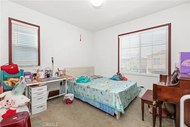 view of carpeted bedroom