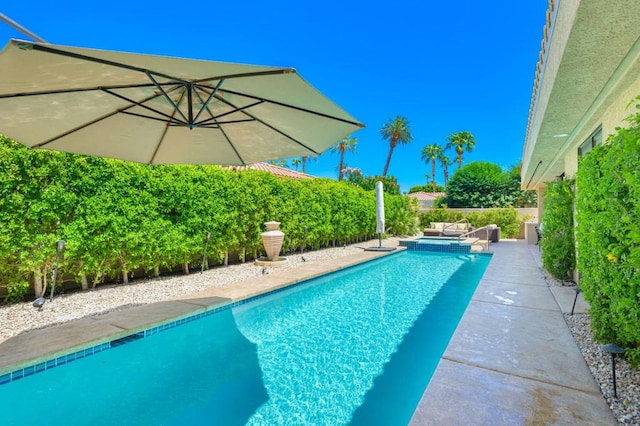 view of pool with a patio