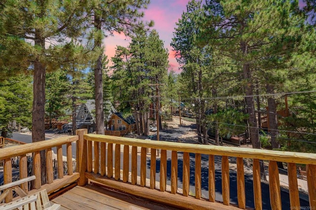 view of deck at dusk