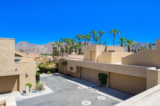 exterior space featuring a mountain view