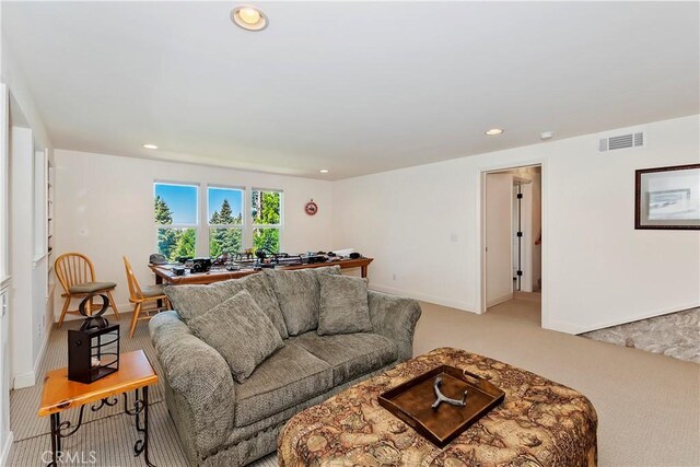 view of carpeted living room