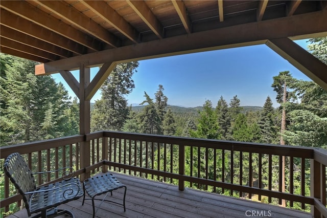 view of wooden terrace