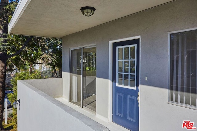 view of doorway to property