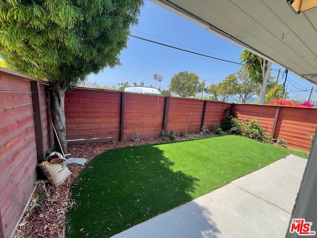 view of yard with a patio