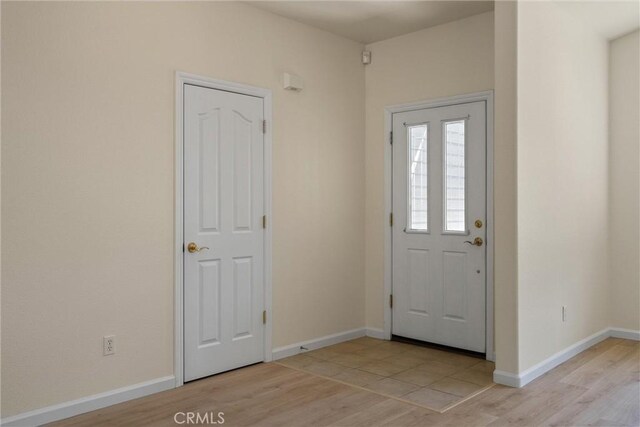 entrance foyer featuring light hardwood / wood-style floors