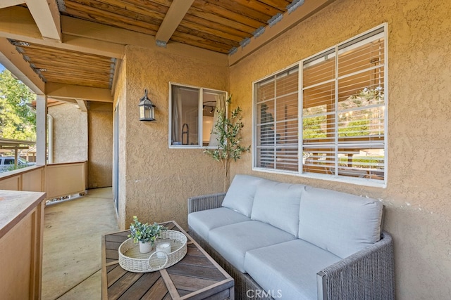 view of patio / terrace featuring an outdoor living space