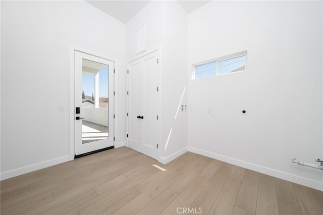 interior space with light wood-type flooring