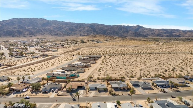 drone / aerial view with a mountain view