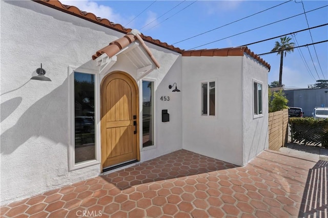 view of doorway to property