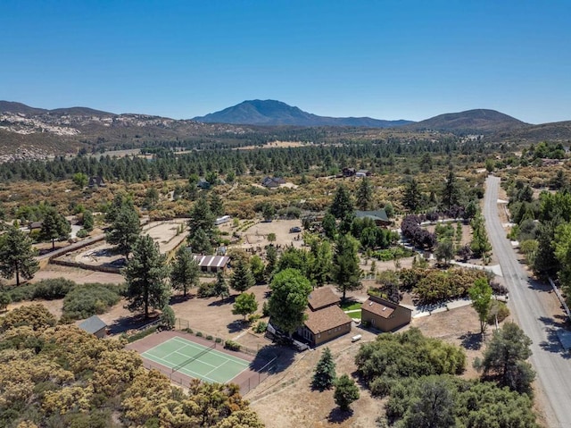 aerial view featuring a mountain view