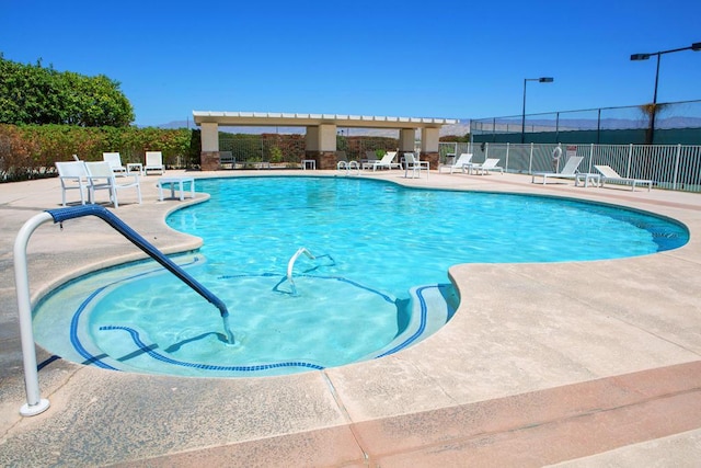 view of pool with a patio