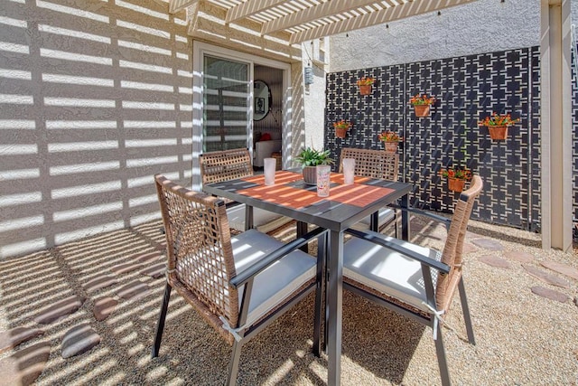 view of patio with a pergola