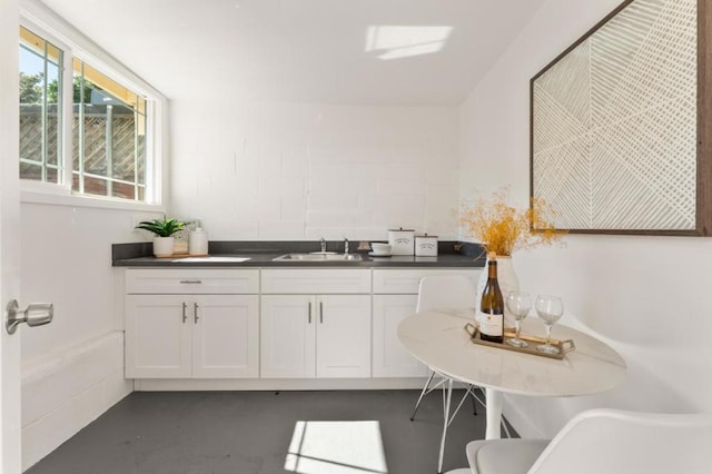 bathroom featuring concrete flooring and sink