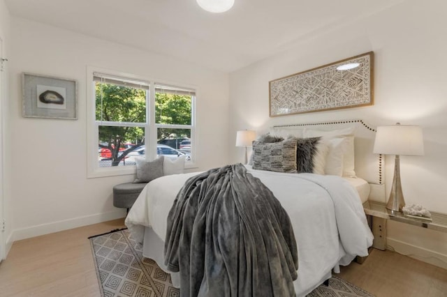 bedroom featuring light hardwood / wood-style floors