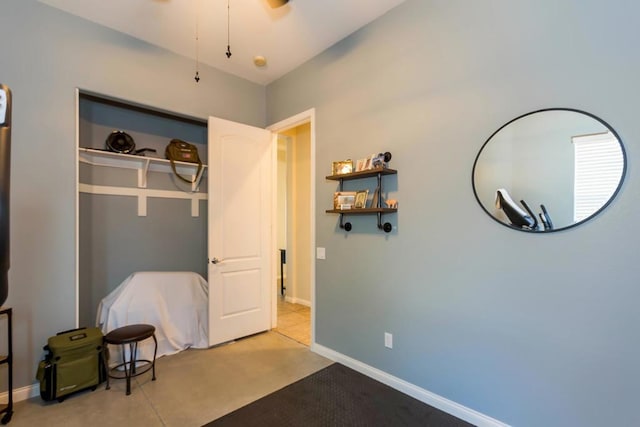 bedroom featuring a closet