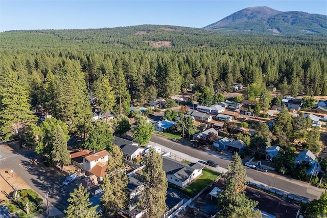 bird's eye view featuring a mountain view