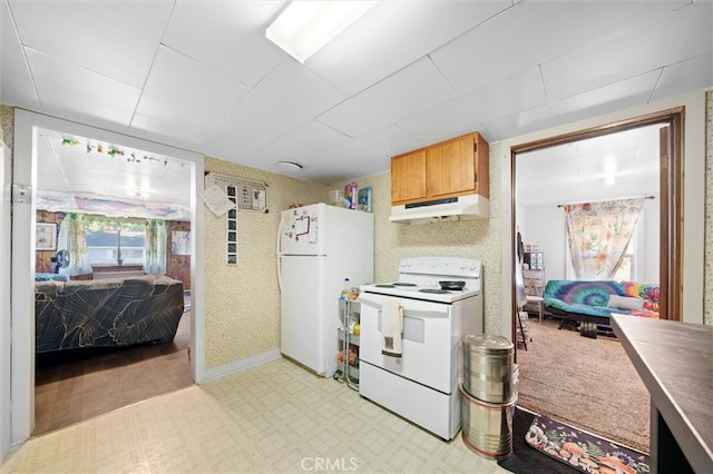 kitchen featuring white appliances