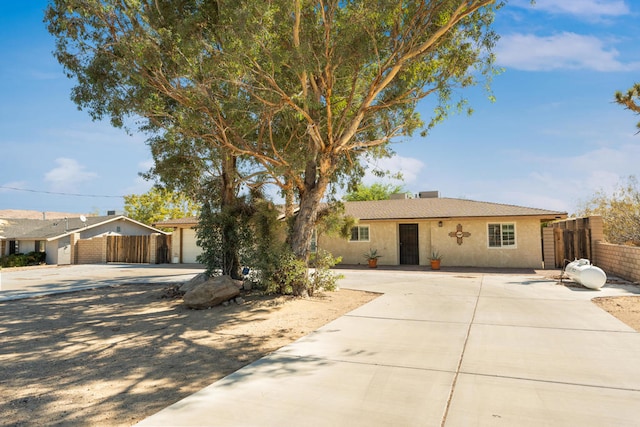 ranch-style house with a garage