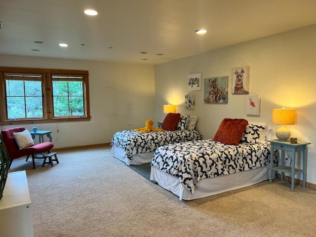 view of carpeted bedroom