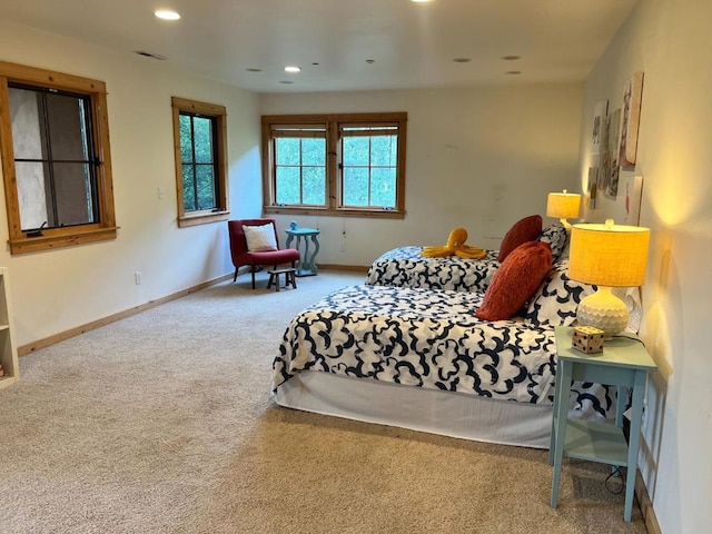 bedroom featuring carpet flooring