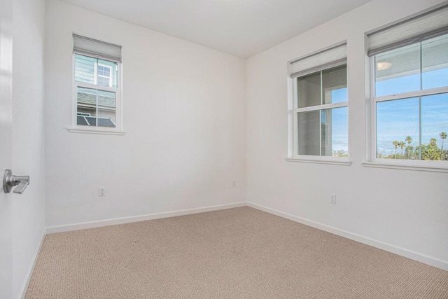 unfurnished room featuring carpet