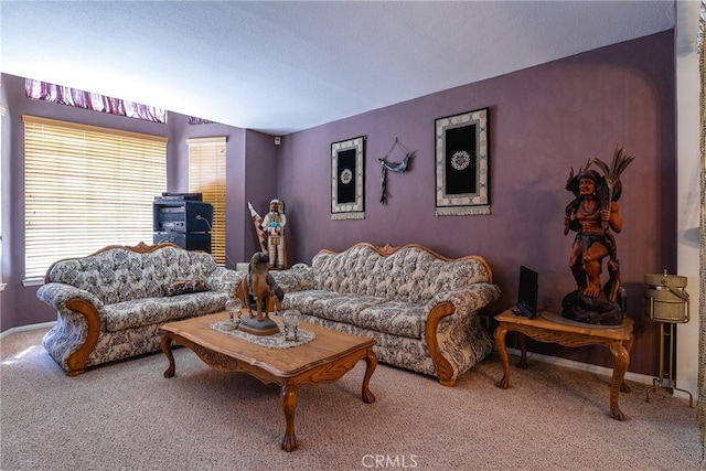 view of carpeted living room