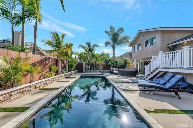 view of pool with a patio