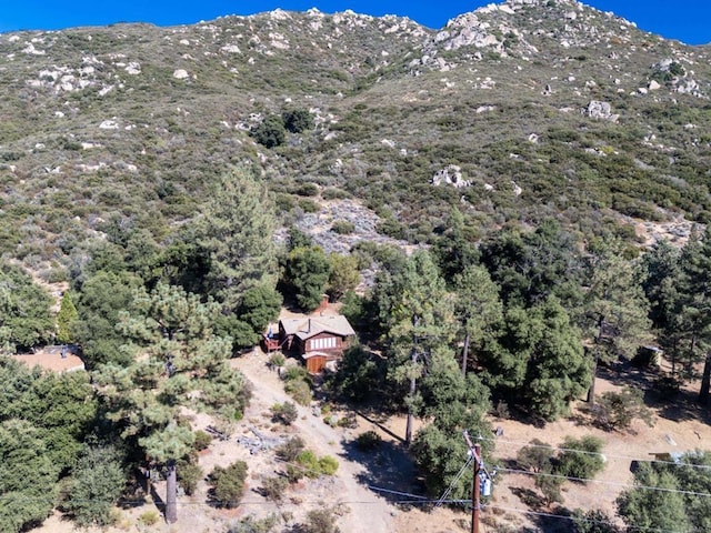 aerial view featuring a mountain view