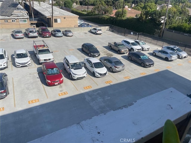 view of parking / parking lot