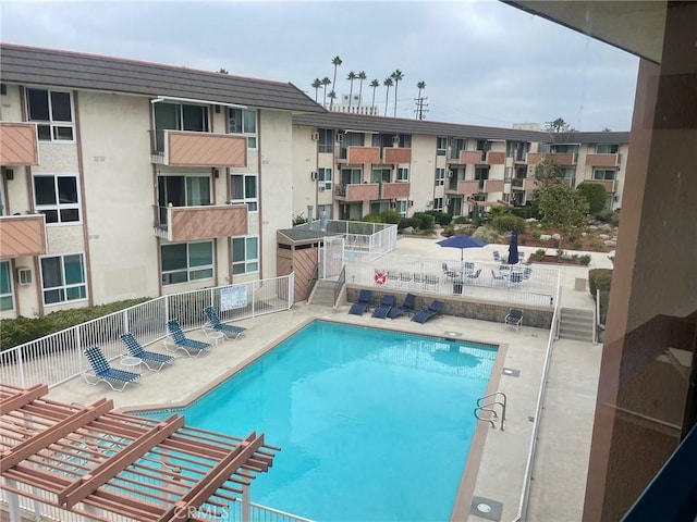 view of pool with a patio area