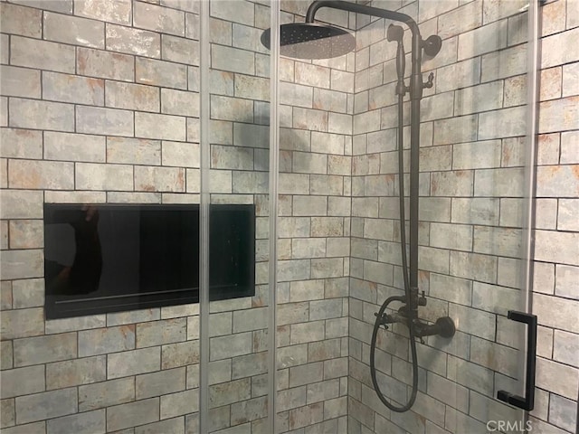 details with tiled shower