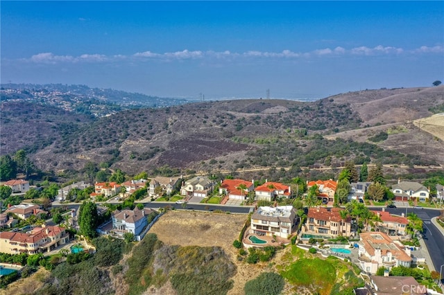 aerial view featuring a mountain view