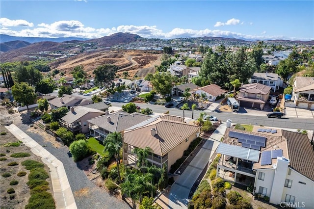 aerial view featuring a mountain view