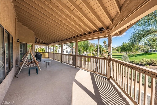 view of patio featuring grilling area