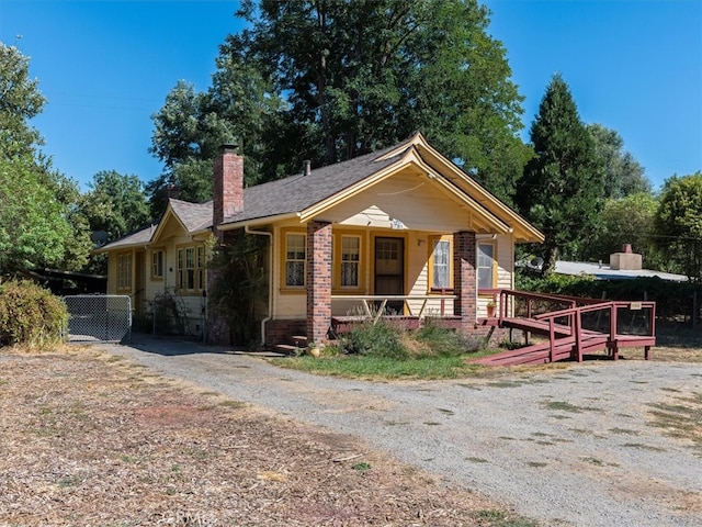 view of front of house with a porch