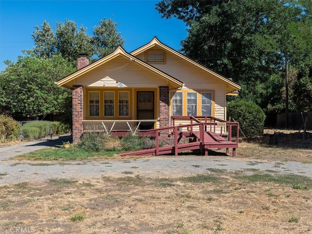 view of bungalow-style home