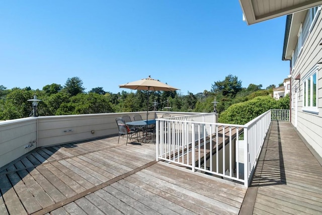 view of wooden deck