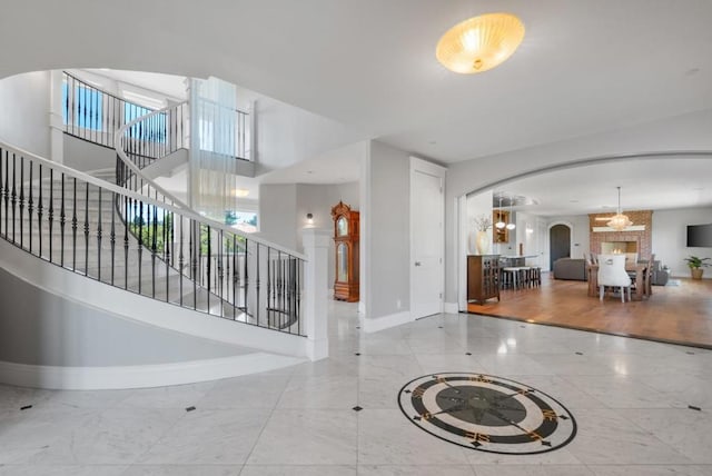 entryway with light wood-type flooring