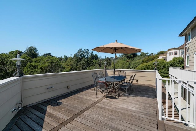 view of wooden terrace