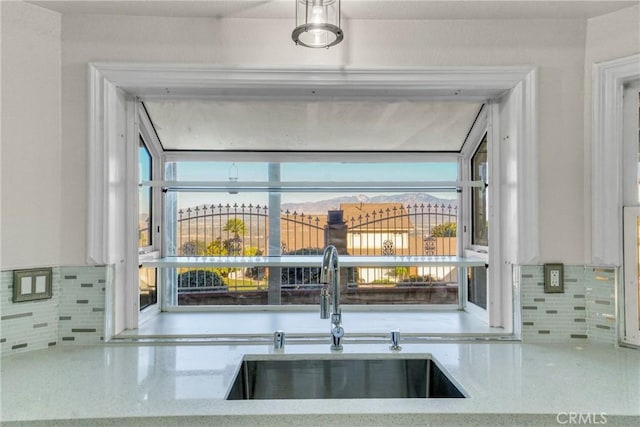 details with tasteful backsplash and sink