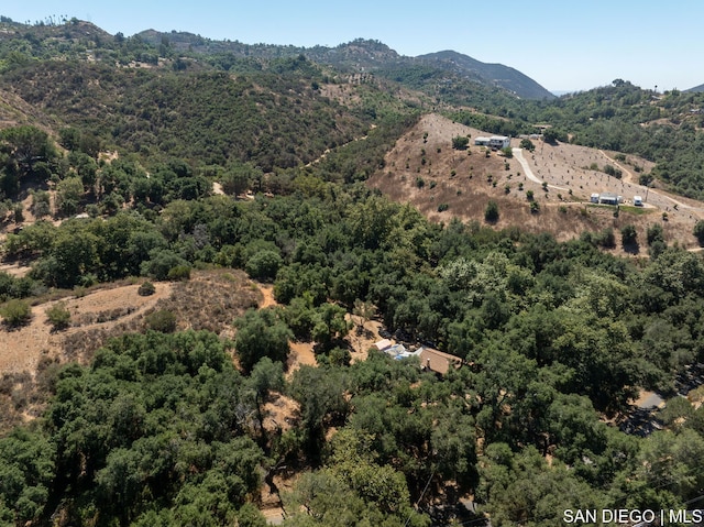 bird's eye view featuring a mountain view