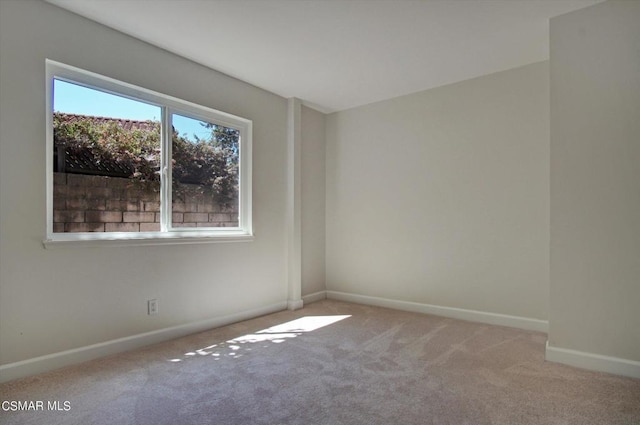 view of carpeted empty room